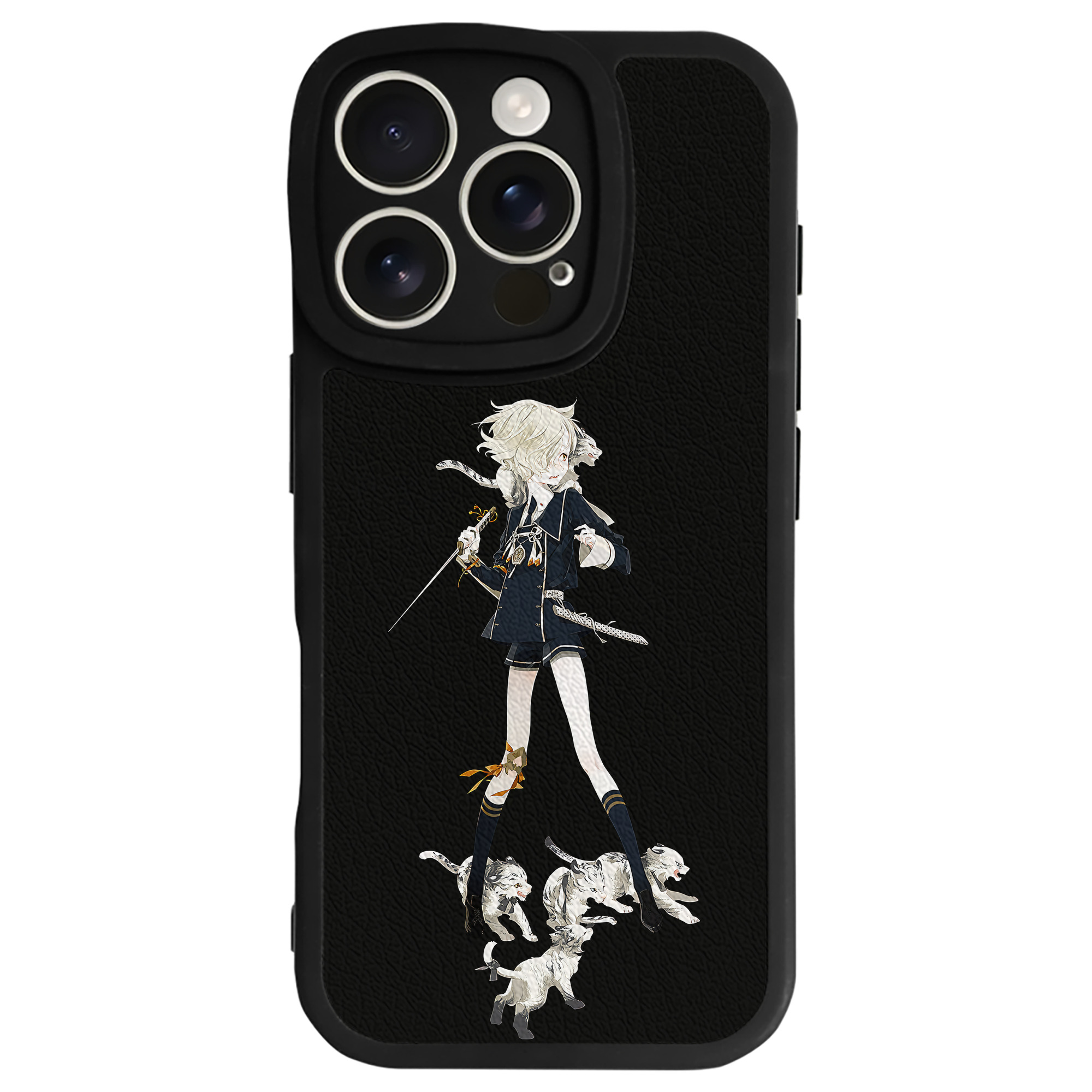 （画像用） 刀剣乱舞 Touken Ranbu 【iPhone 16シリーズ対応】シリコンスマホケース（レザー調） 材質：シリコン